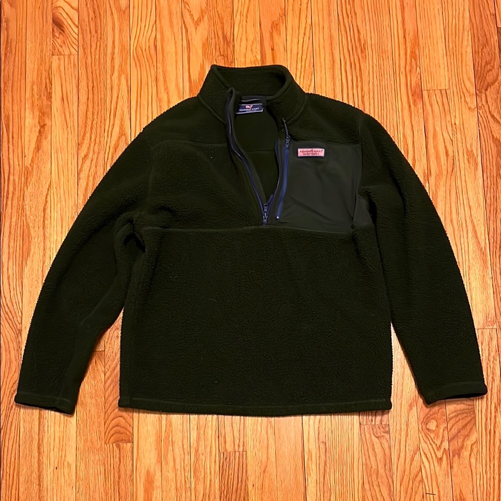 Vineyard Vines Men's Green Fleece Sweater